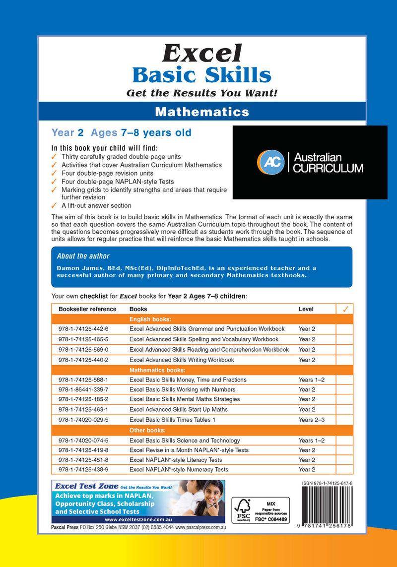 Sample inside page preview from the Excel Basic Skills Mathematics Year 2 workbook as shown in the publisher gallery