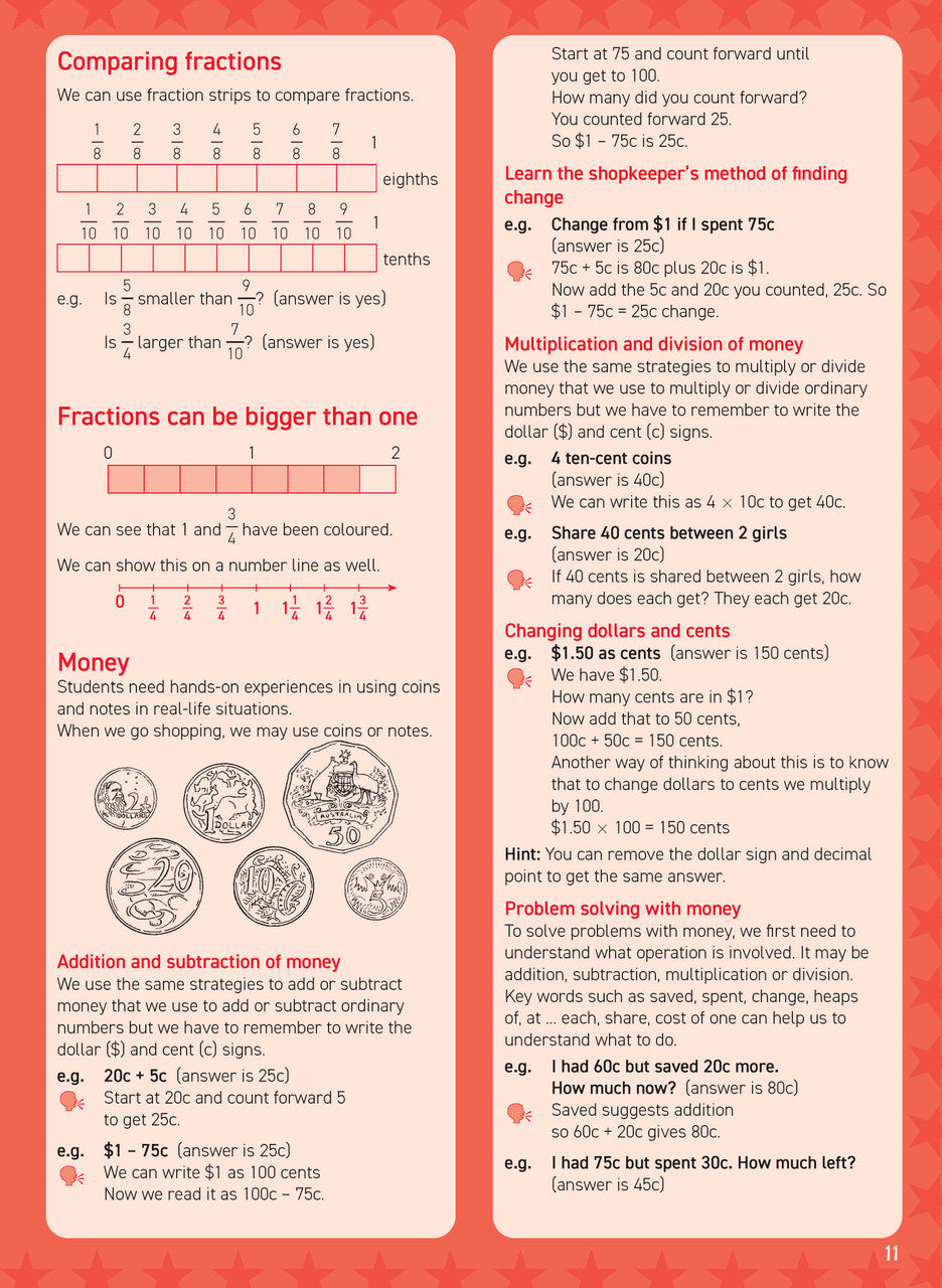 Sample inside page from Excel Basic Skills Mental Maths Strategies Year 3, previewing the workbook's layout and question style