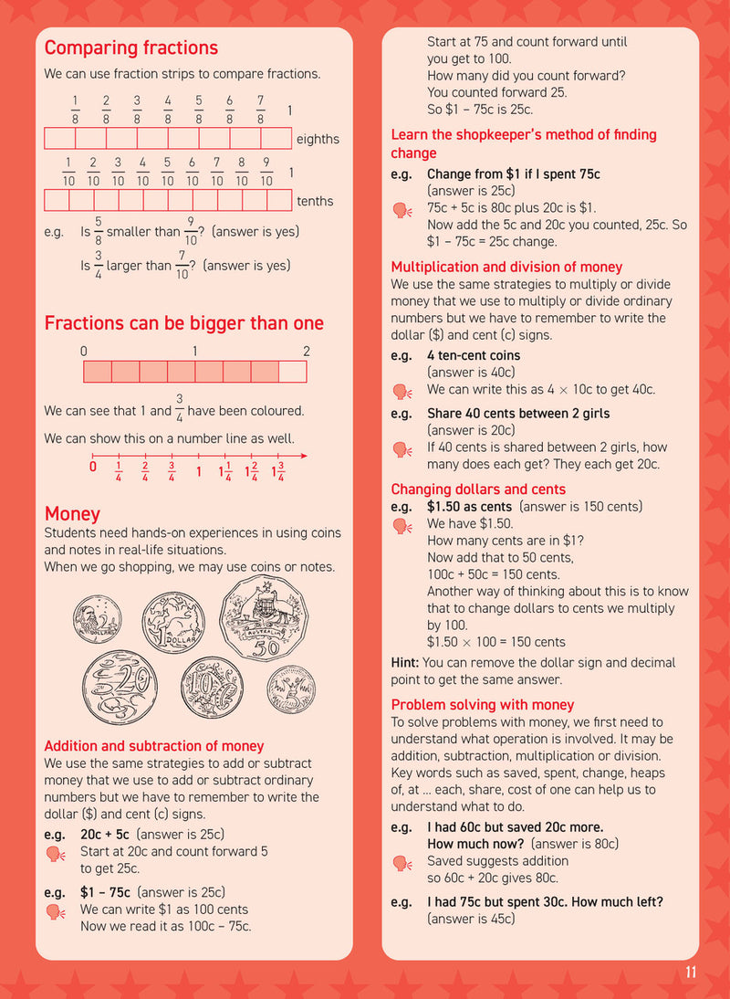 Sample inside page from Excel Basic Skills Mental Maths Strategies Year 3, previewing the workbook's layout and question style