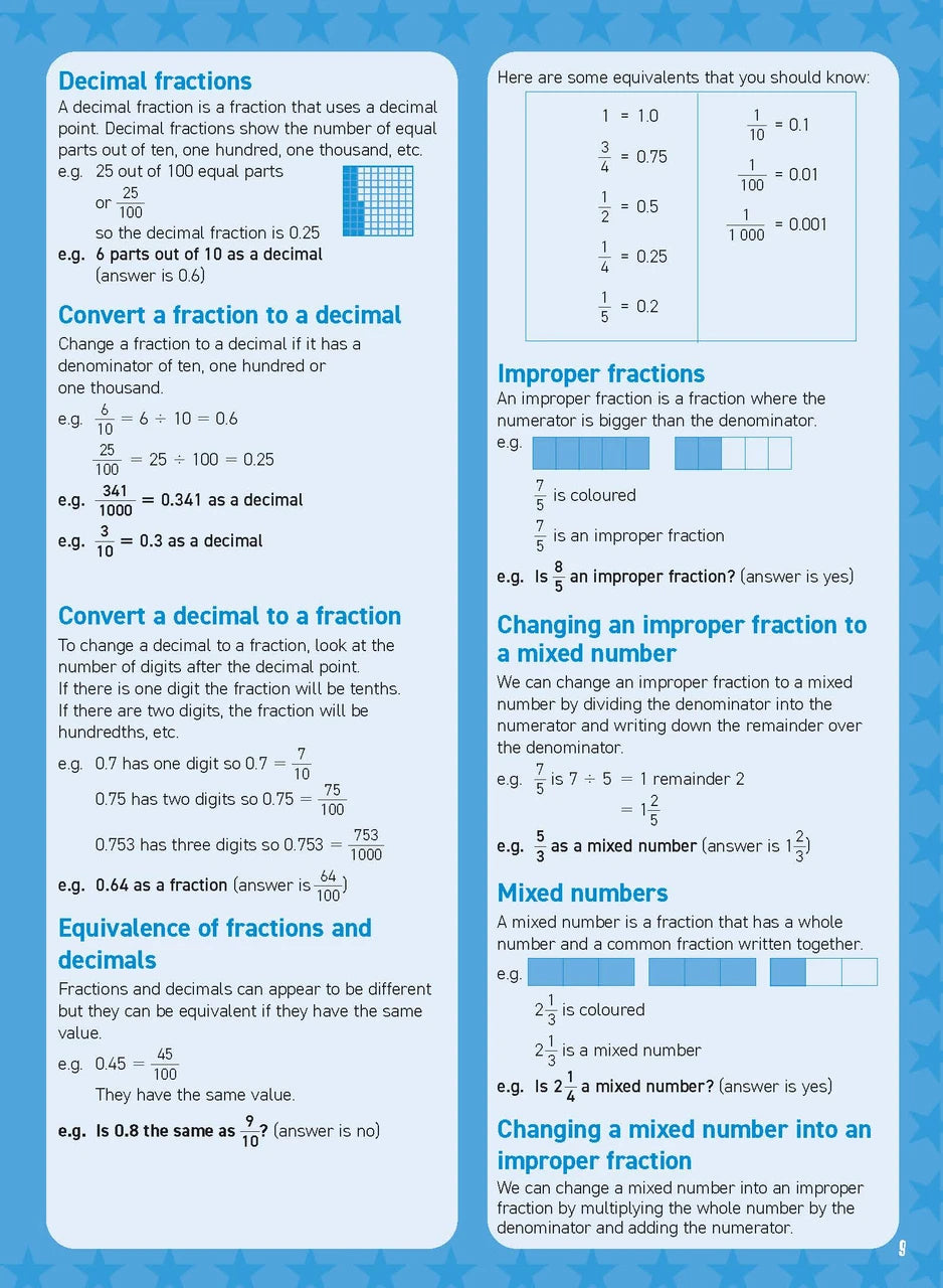 Inside page sample from Excel Basic Skills Mental Maths Strategies Year 5 giving a look at the practice questions and page design