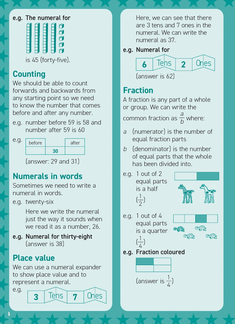 Sample inside page from Excel Basic Skills Mental Maths Strategies Year 1, previewing the workbook's layout and question style