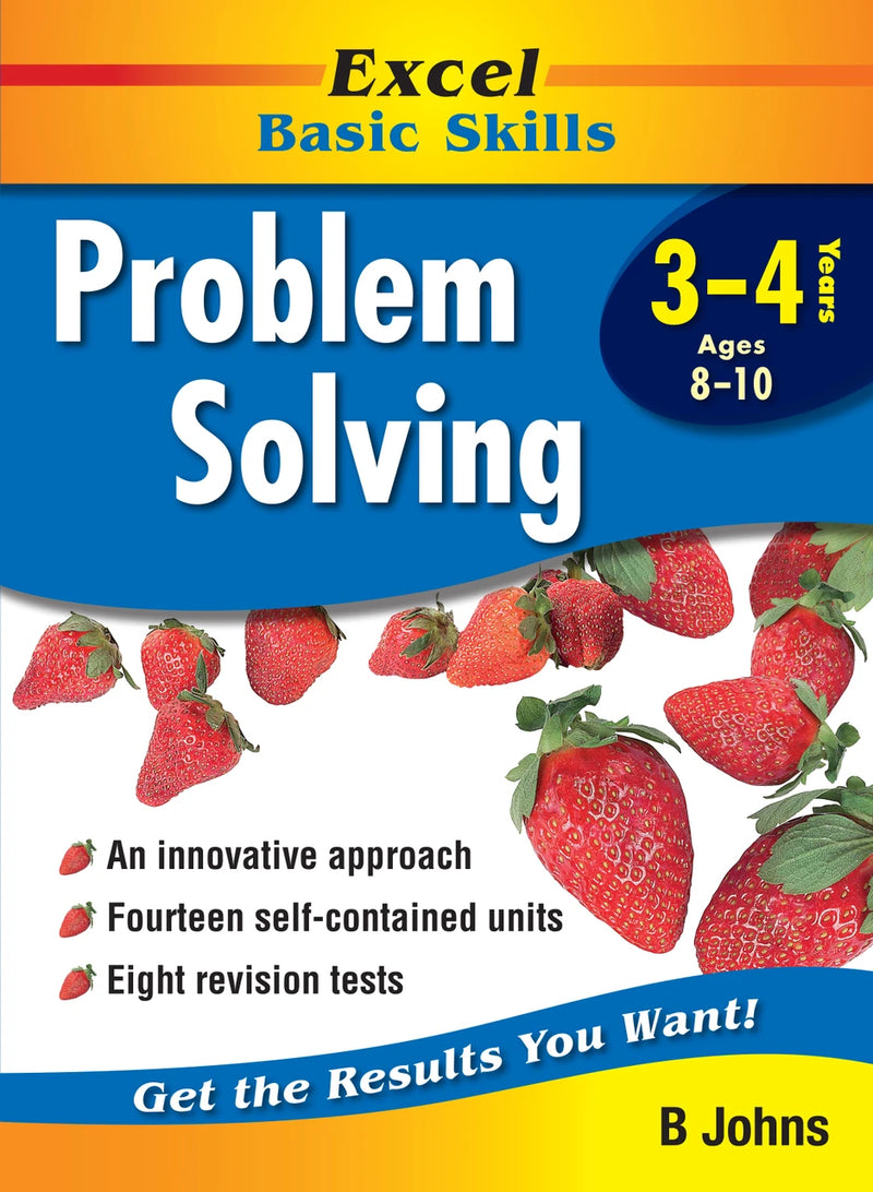 Front cover of Excel Basic Skills Problem Solving Years 3-4 from Pascal Press, showing the Excel Basic Skills series branding and title