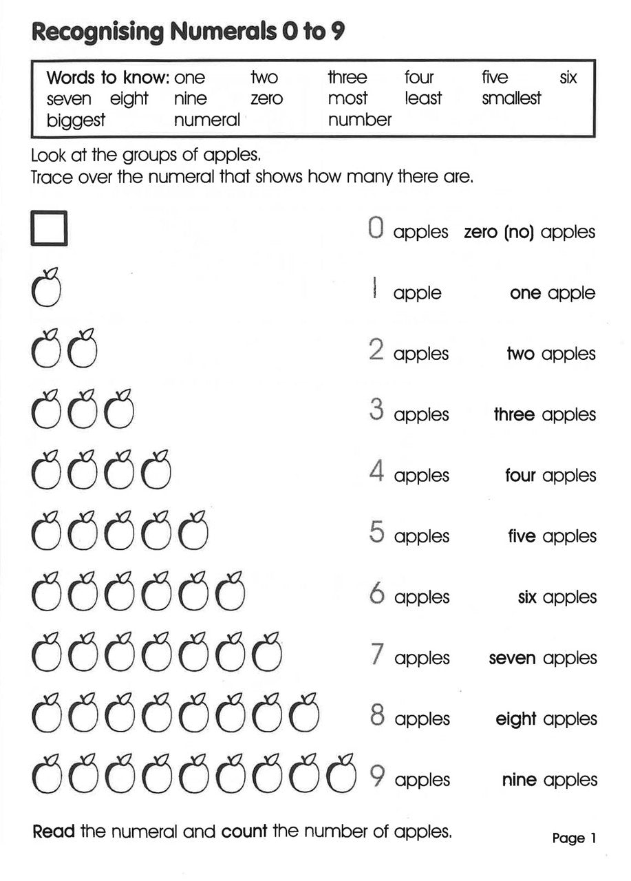 Additional page image from the Excel Basic Skills Working with Numbers Year 1 workbook, shown at the end of the publisher gallery
