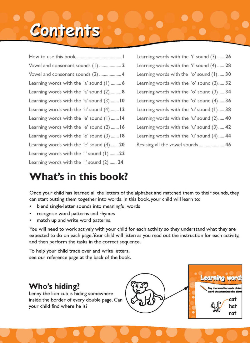 Opening interior page from Excel Early Skills English Book 8 Reading with Sounds 1, as previewed on the publisher product page