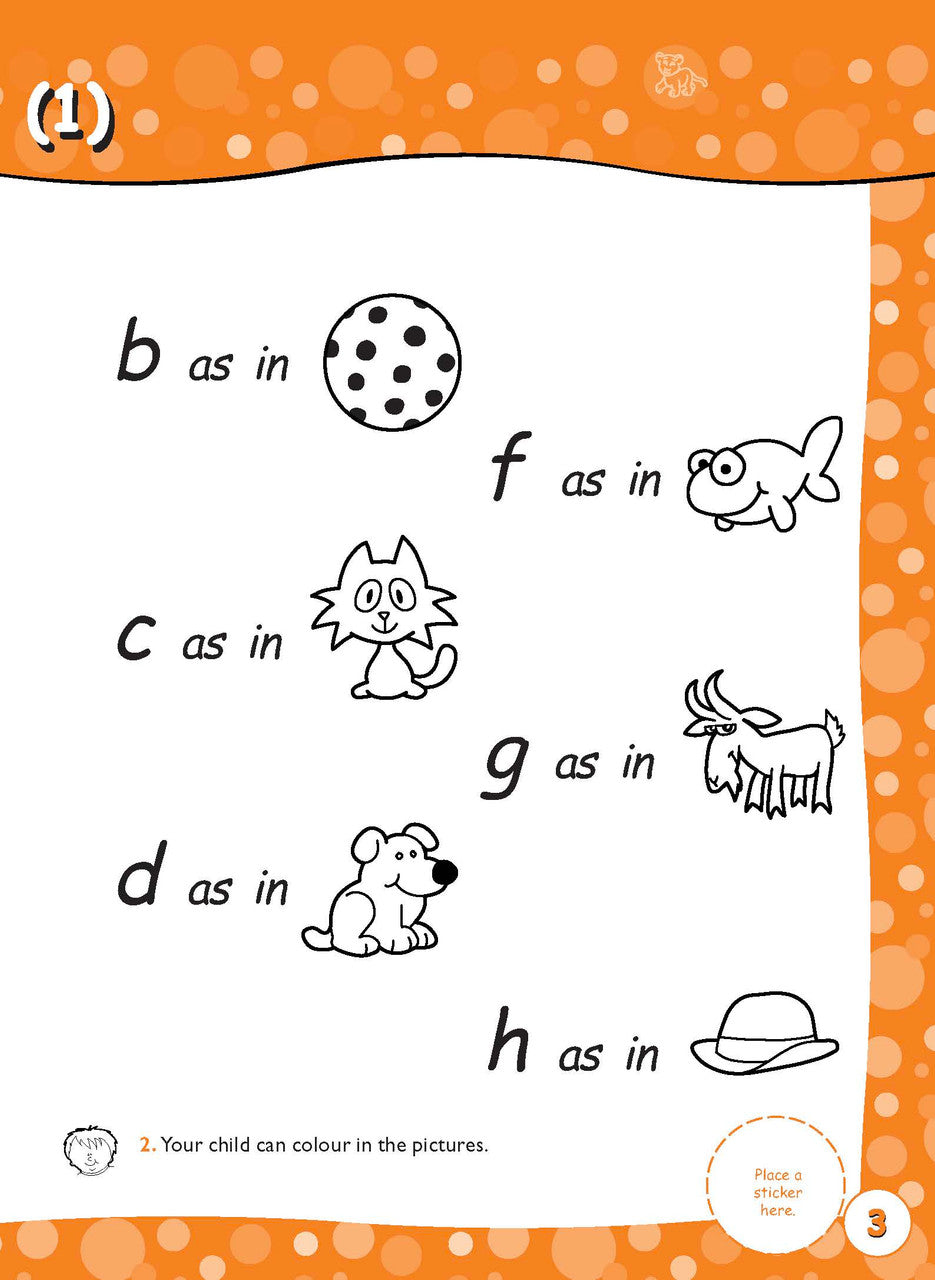 Sample activity page 3 from inside Excel Early Skills English Book 8 Reading with Sounds 1, showing the workbook page layout