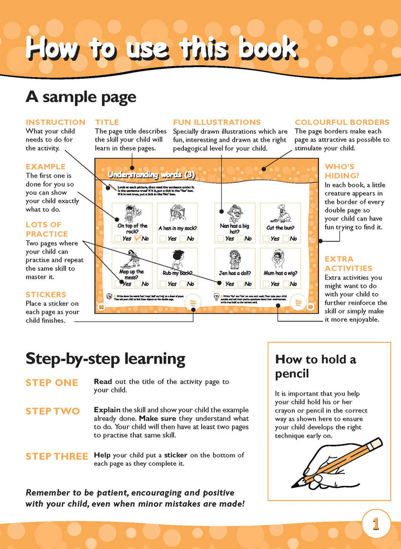 Sample activity page 1 from inside Excel Early Skills English Book 10 Reading for Comprehension, showing the workbook page layout