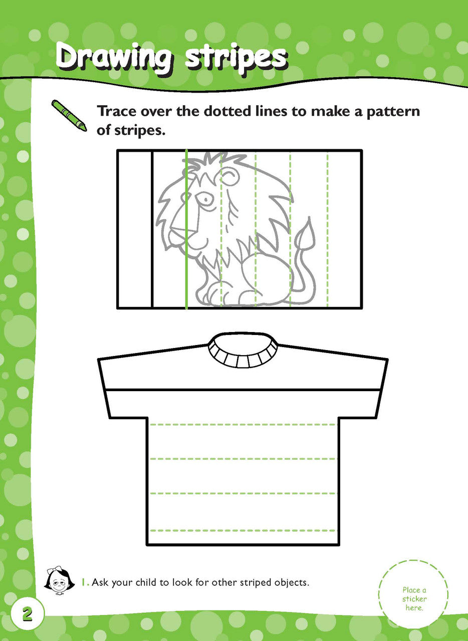 Sample activity page 2 from inside Excel Early Skills Maths Book 1 Patterns Sorting and Matching, showing the workbook page layout