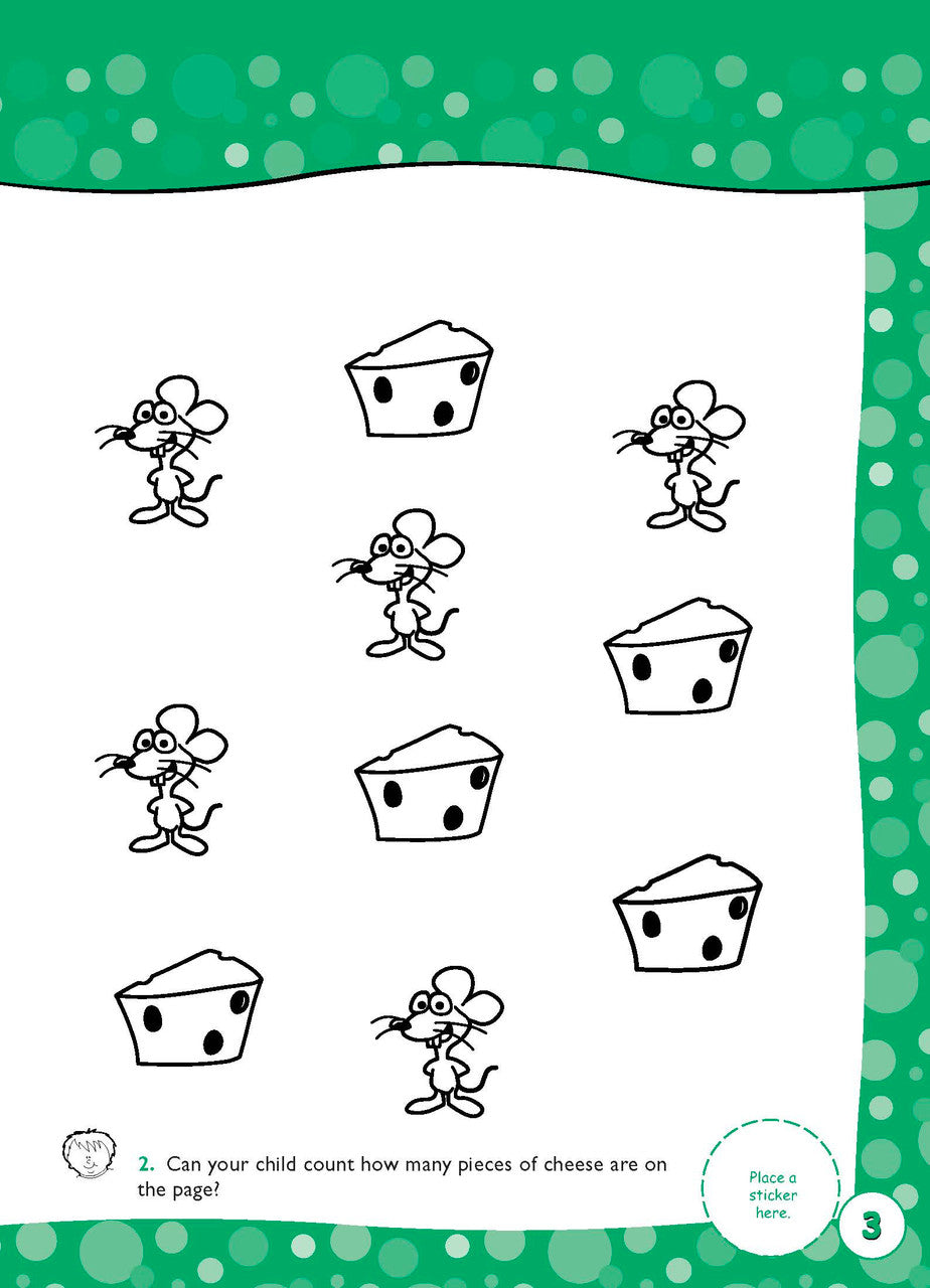 Sample activity page 3 from inside Excel Early Skills Maths Book 2 Learning Numbers to 5, showing the workbook page layout