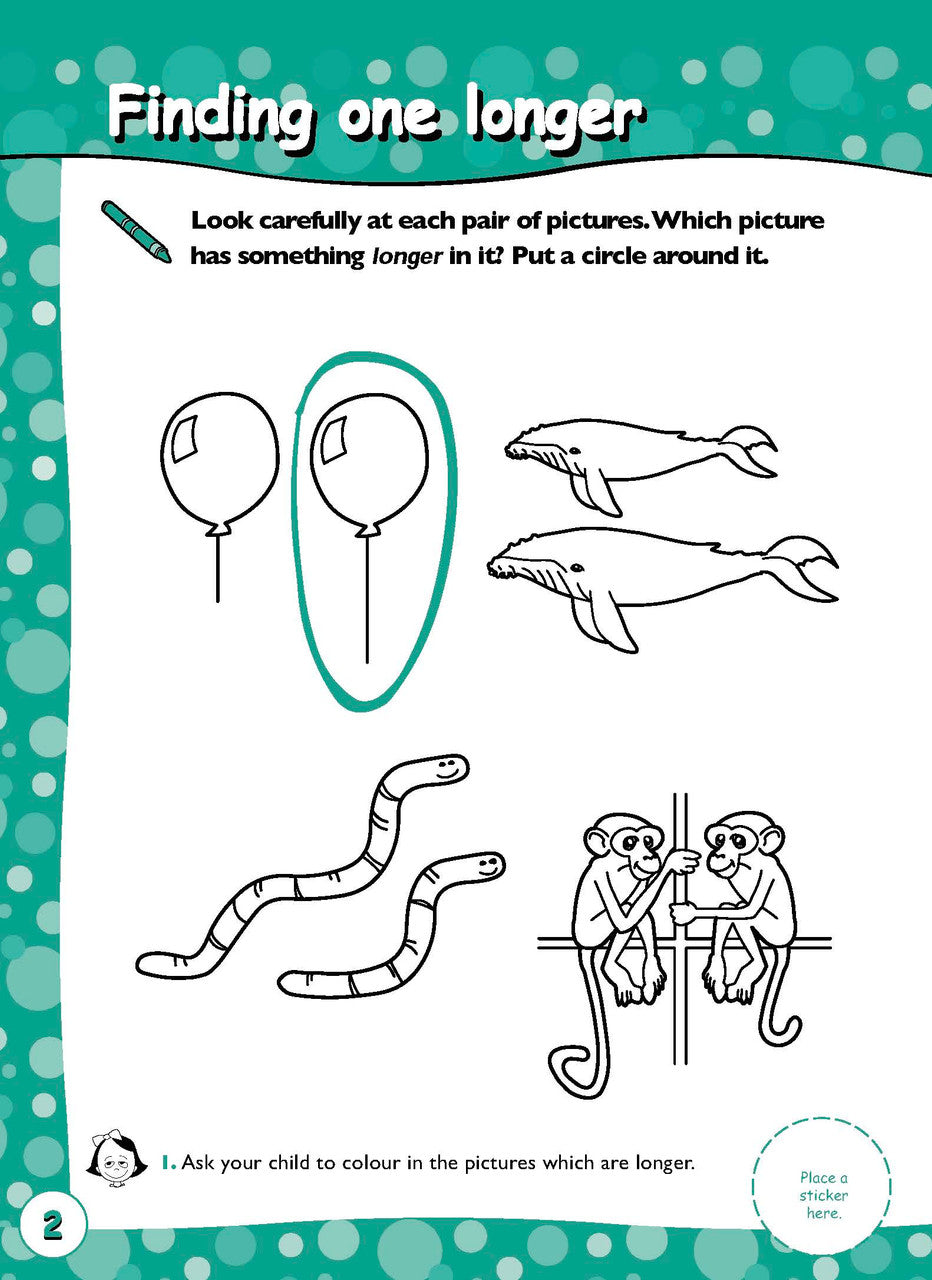 Sample activity page 2 from inside Excel Early Skills Maths Book 3 First Shapes and Measurement, showing the workbook page layout