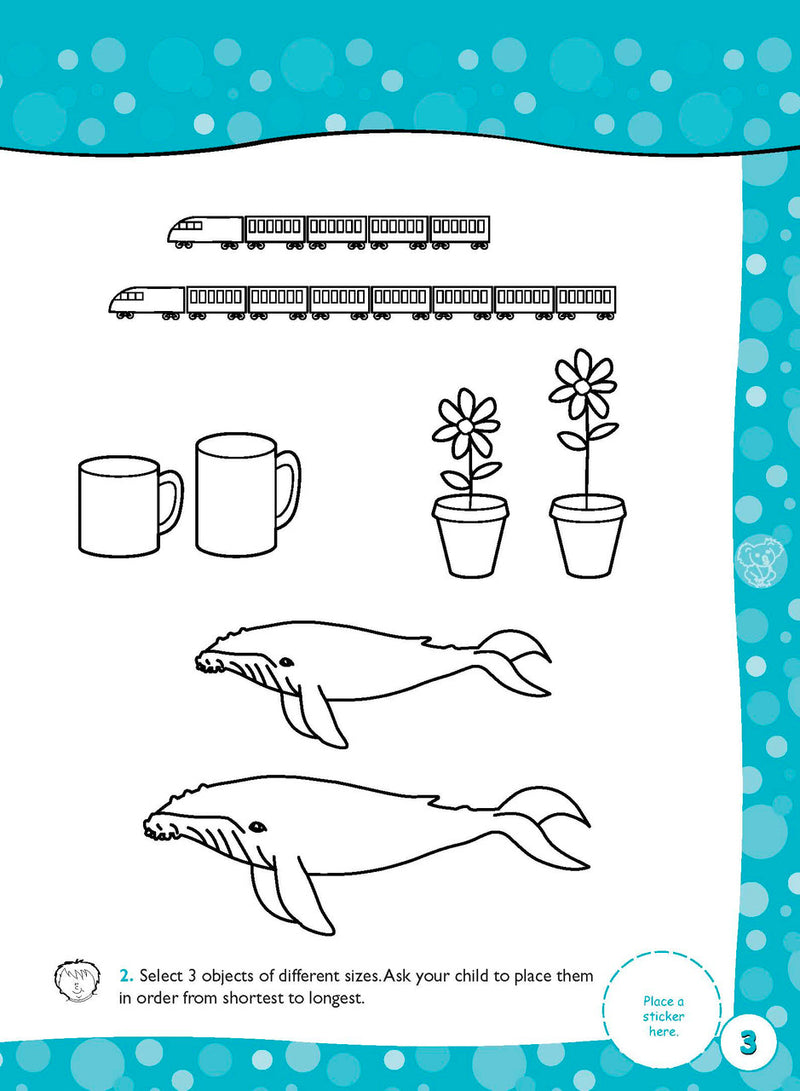 Sample activity page 3 from inside Excel Early Skills Maths Book 6 Second Shapes and Measurement, showing the workbook page layout