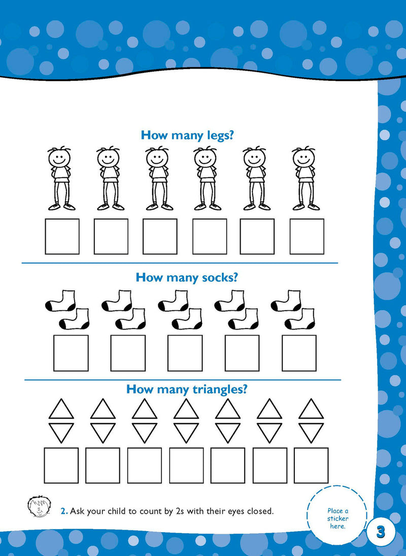 Sample inside page three from Excel Early Skills Maths Book 10 Multiply and Divide showing the style of practice activities children work through