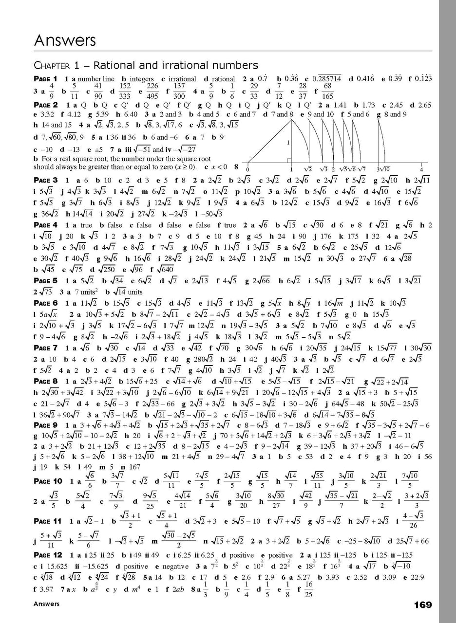Eleventh sample inside page from Excel Essential Skills Advanced Mathematics Revision and Exam Workbook Year 10, showing printed maths content from the workbook