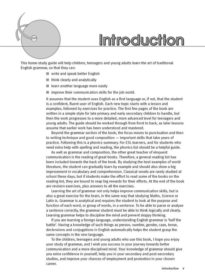 Sample interior page from the Excel Essential Skills All You Need to Know About Grammar workbook as shown in the publisher preview