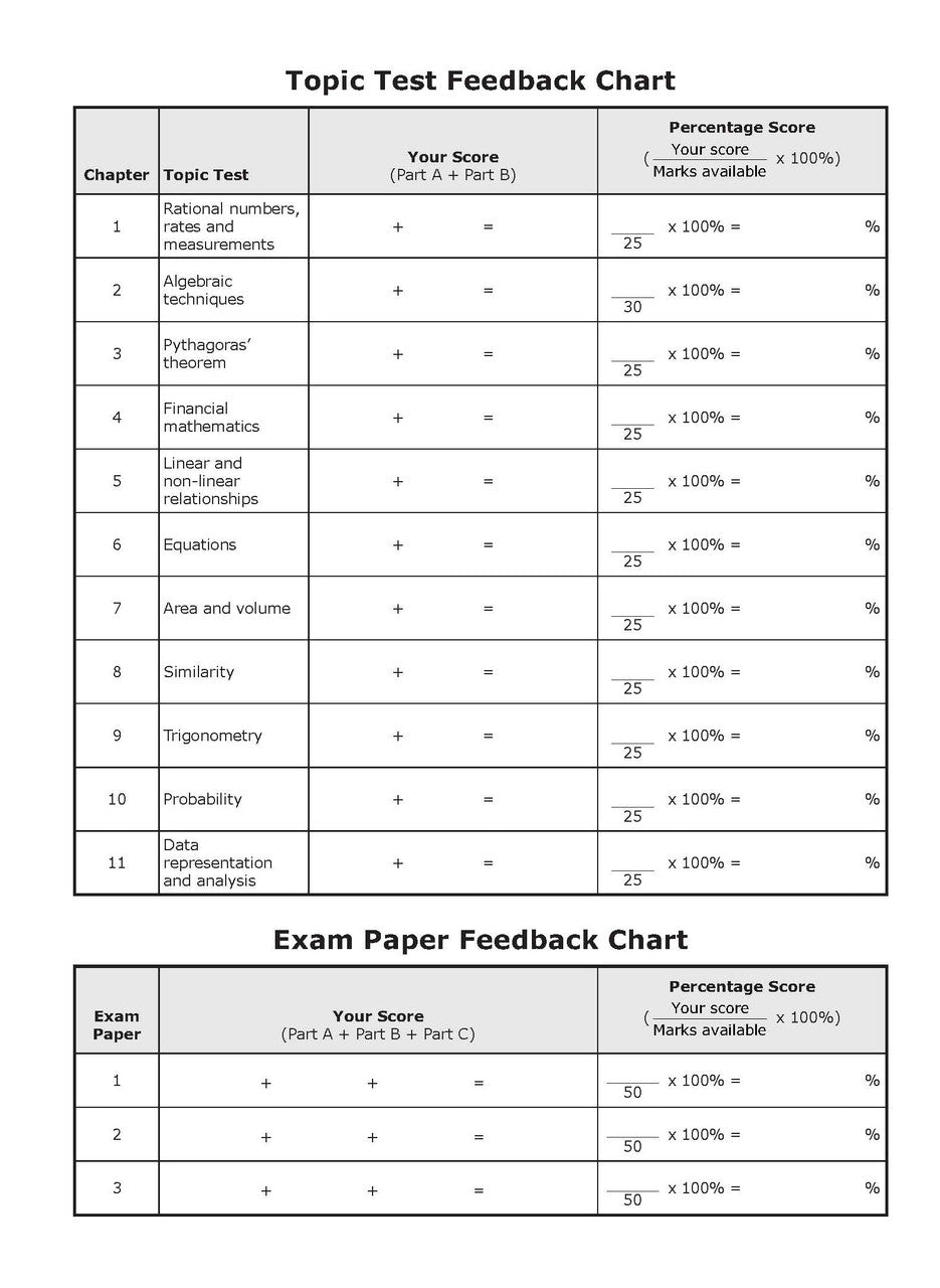 Thirteenth sample inside page from Excel Essential Skills Mathematics Extension Revision and Exam Workbook Year 9, showing printed maths content from the workbook
