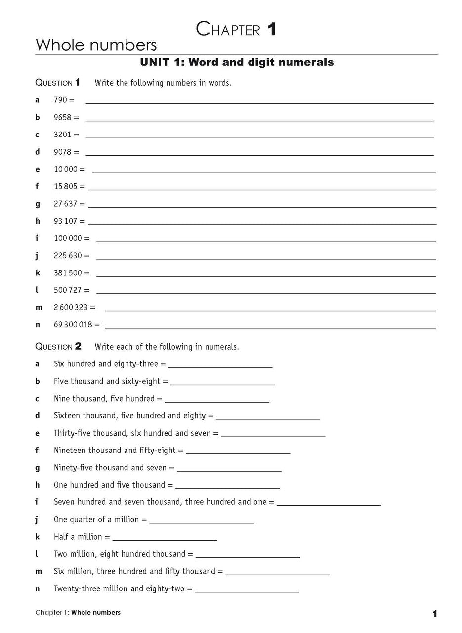Fifth sample inside page from Excel Essential Skills Mathematics Extension Revision and Exam Workbook Year 7, showing printed maths content from the workbook