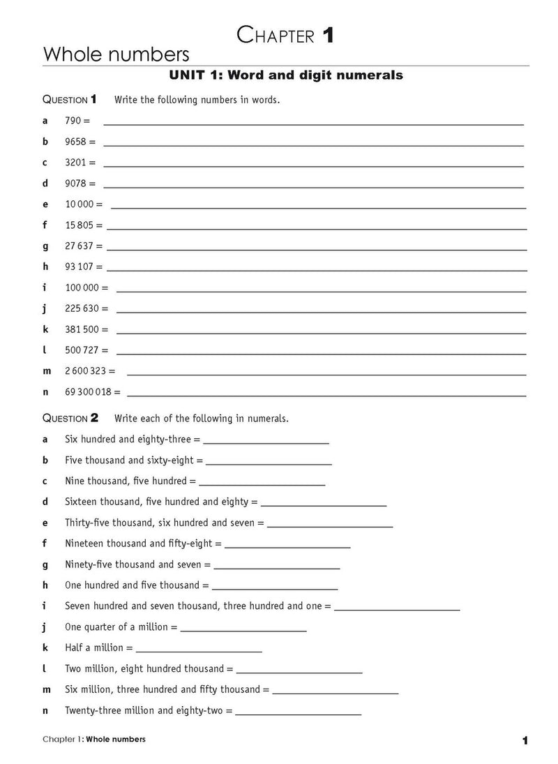 Fifth sample inside page from Excel Essential Skills Mathematics Extension Revision and Exam Workbook Year 7, showing printed maths content from the workbook