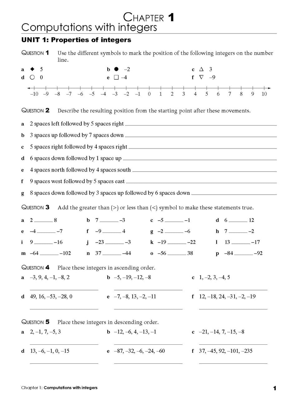 Fourth sample inside page from Excel Essential Skills Mathematics Revision and Exam Workbook Year 8, showing printed maths content from the workbook