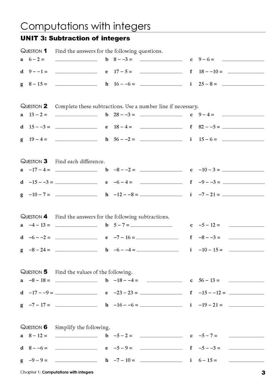 Sixth sample inside page from Excel Essential Skills Mathematics Revision and Exam Workbook Year 8, showing printed maths content from the workbook
