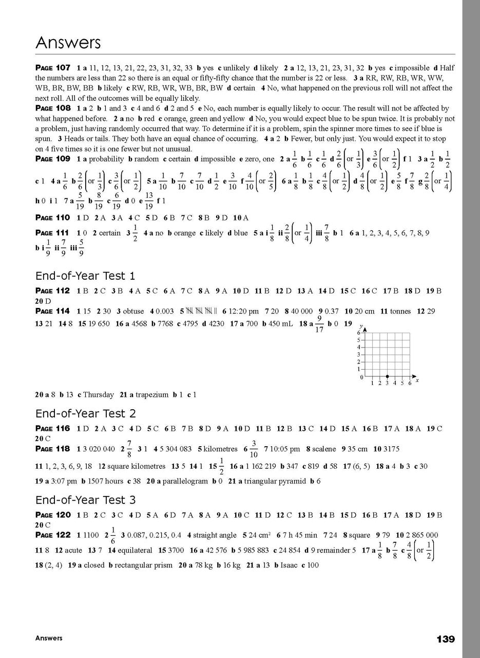 Sample interior page from the Excel Essential Skills Year 5 Mathematics Revision and Test Workbook workbook, the thirteenth image in the publisher gallery