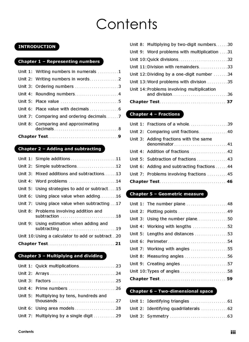 Sample interior page from the Excel Essential Skills Year 5 Mathematics Revision and Test Workbook workbook, the second image in the publisher gallery