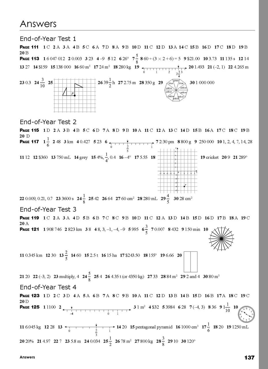 Sample interior page from the Excel Essential Skills Year 6 Mathematics Revision and Test Workbook workbook, the thirteenth image in the publisher gallery