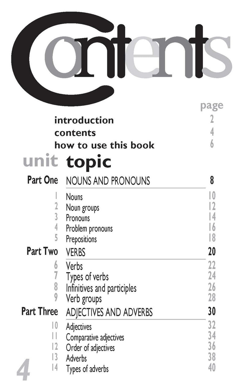 Sample inside page from Pascal's Basic Primary Grammar Years 3-6, taken from the publisher product gallery