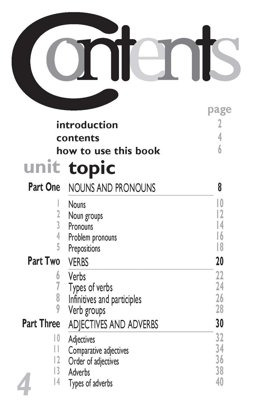 Sample inside page from Pascal's Basic Primary Grammar Years 3-6, taken from the publisher product gallery