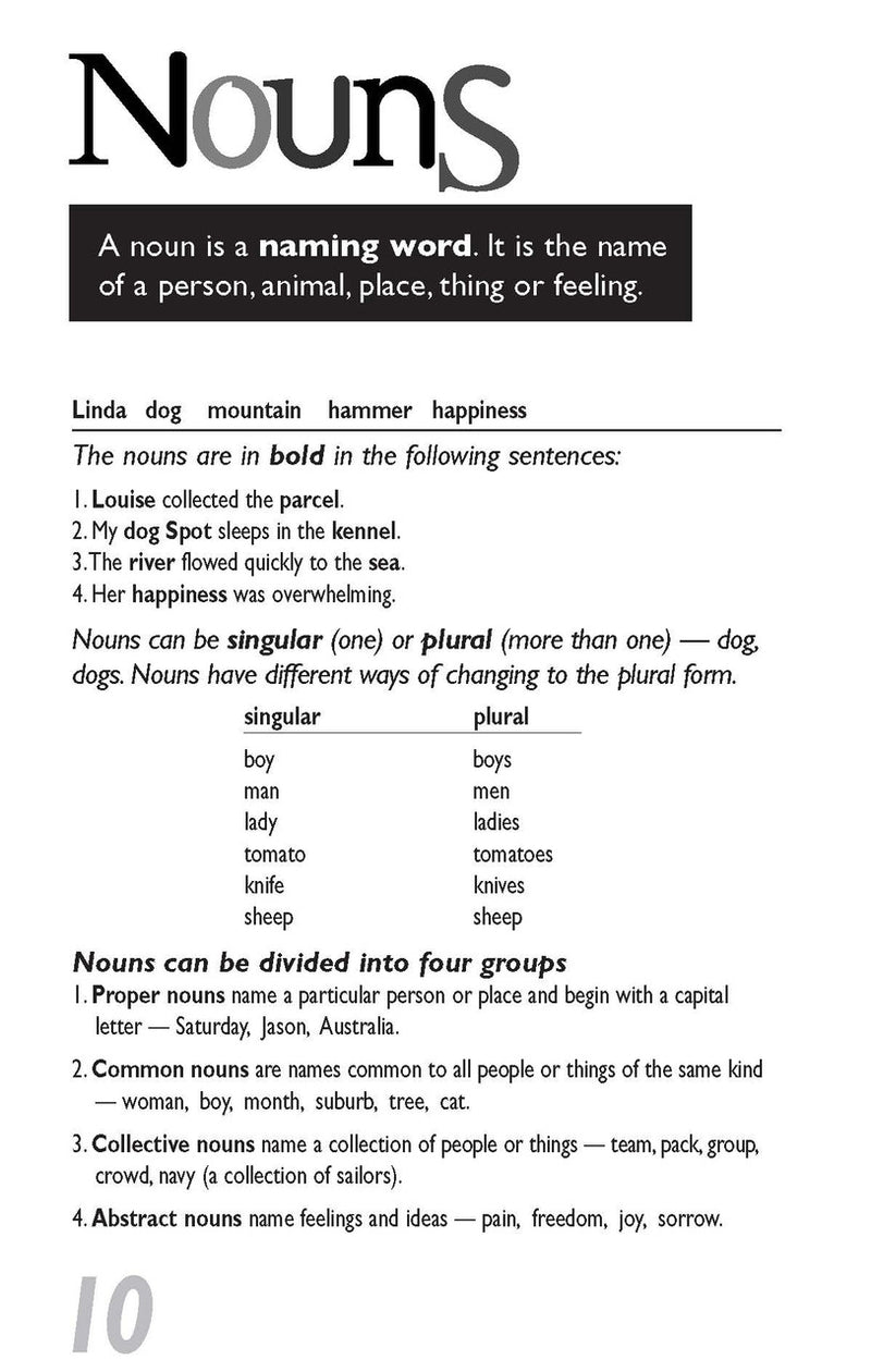 Sample inside page from Pascal's Basic Primary Grammar Years 3-6, taken from the publisher product gallery