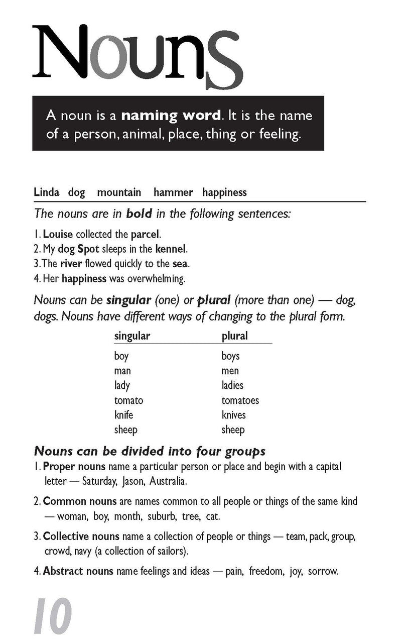 Sample inside page from Pascal's Basic Primary Grammar Years 3-6, taken from the publisher product gallery