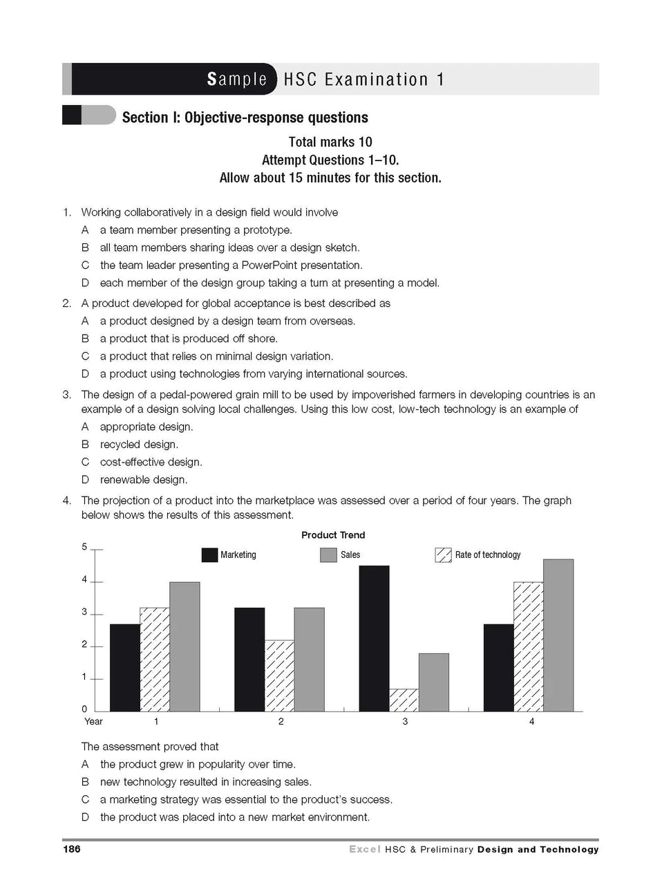 Inside page preview from the Excel HSC and Preliminary Design and Technology Study Guide, the twelfth sample page in the publisher's gallery