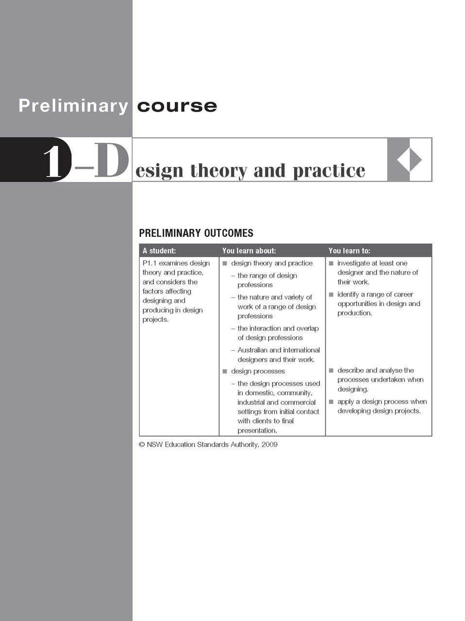 Inside page preview from the Excel HSC and Preliminary Design and Technology Study Guide, the fifth sample page in the publisher's gallery