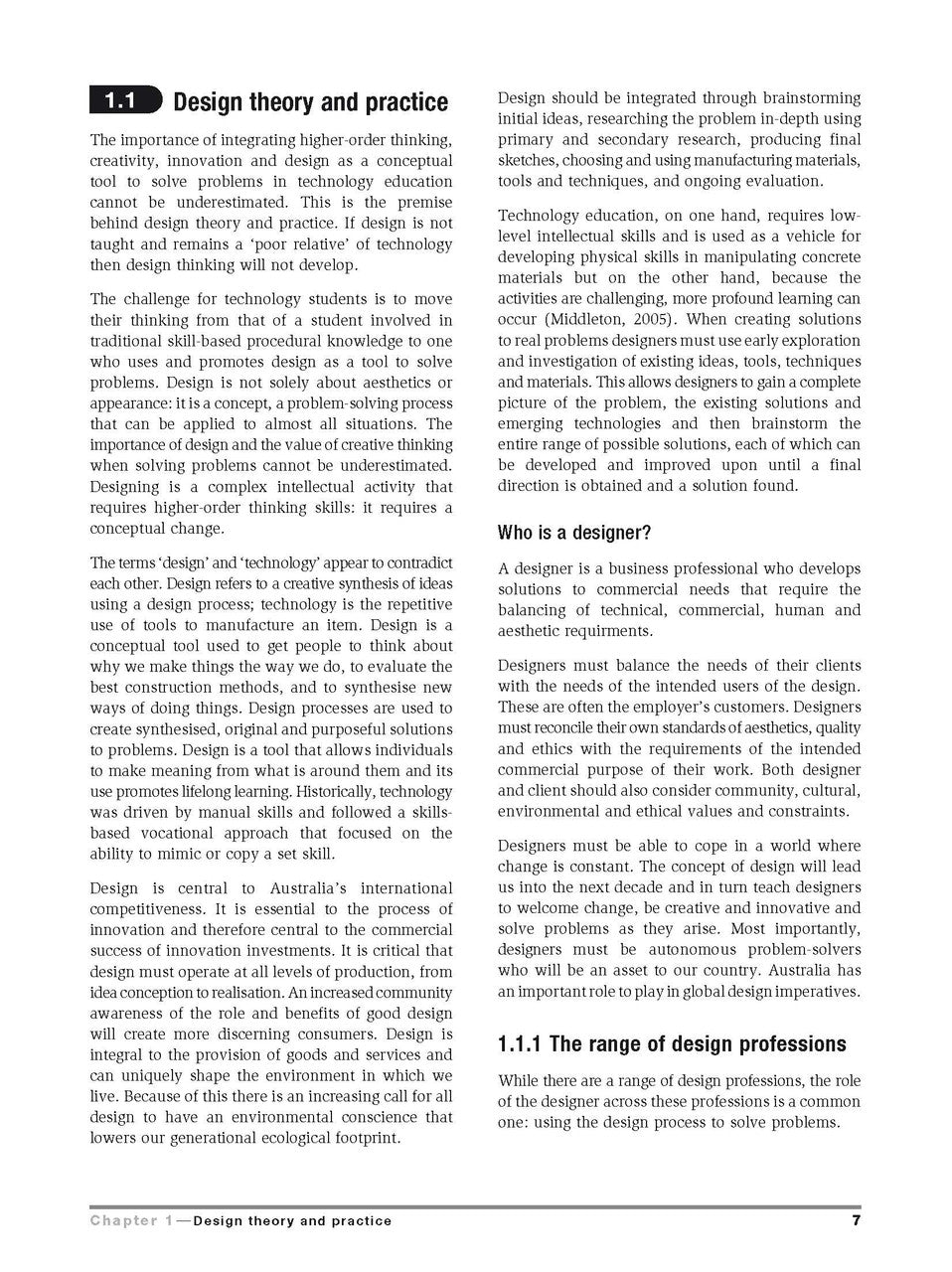 Inside page preview from the Excel HSC and Preliminary Design and Technology Study Guide, the sixth sample page in the publisher's gallery
