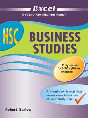 Front cover of the Excel HSC Business Studies Study Guide from Pascal Press, the main product image for this senior study guide