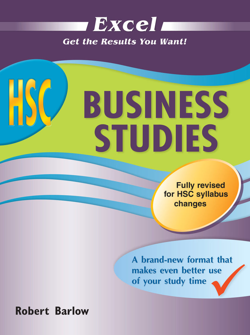 Front cover of the Excel HSC Business Studies Study Guide from Pascal Press, the main product image for this senior study guide