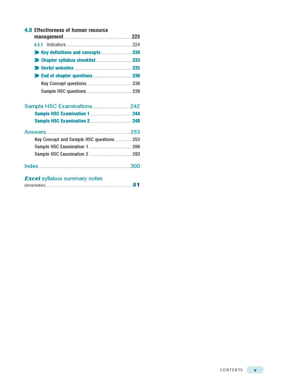 Inside page preview from the Excel HSC Business Studies Study Guide, the third sample page in the publisher's gallery