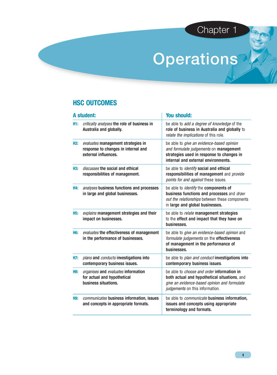 Inside page preview from the Excel HSC Business Studies Study Guide, the fourth sample page in the publisher's gallery