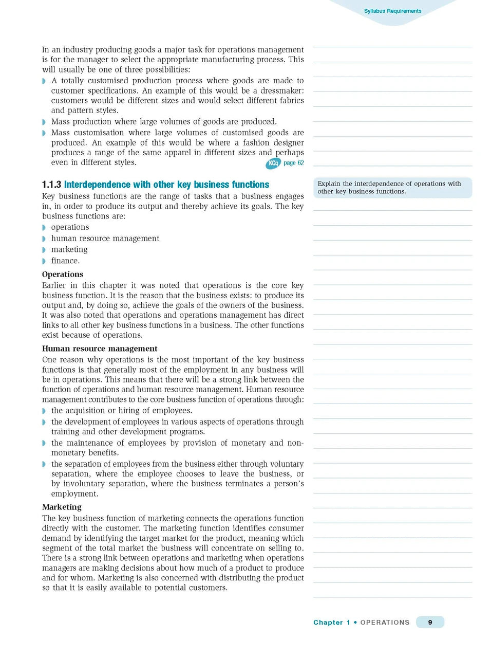 Inside page preview from the Excel HSC Business Studies Study Guide, the sixth sample page in the publisher's gallery