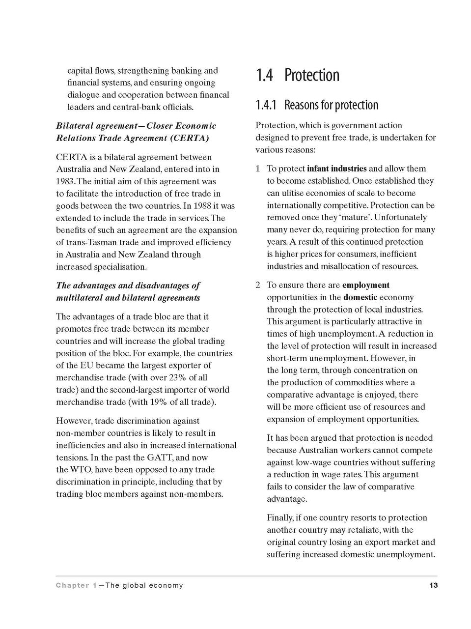 Inside page preview from the Excel HSC Economics Study Guide, the ninth sample page in the publisher's gallery