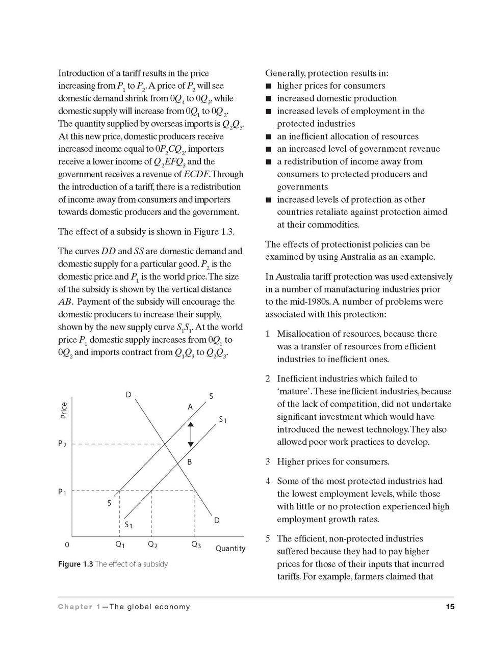 Inside page preview from the Excel HSC Economics Study Guide, the eleventh sample page in the publisher's gallery