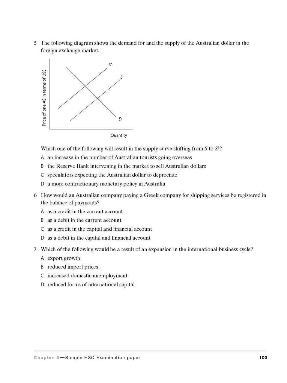 Inside page preview from the Excel HSC Economics Study Guide, the fourteenth sample page in the publisher's gallery