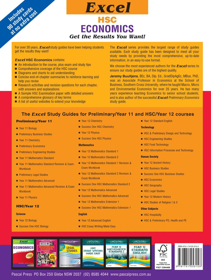 Additional preview image from the Excel HSC Economics Study Guide, supplied by the publisher with the inside page samples