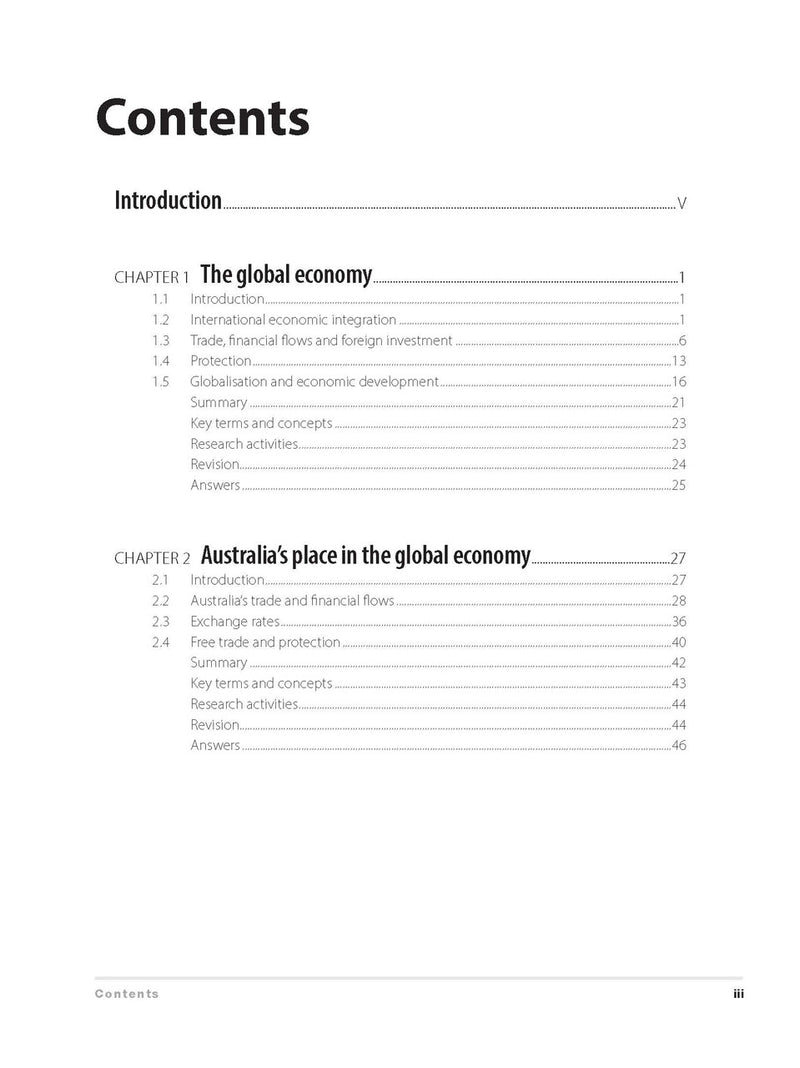 Inside page preview from the Excel HSC Economics Study Guide, the first sample page in the publisher's gallery
