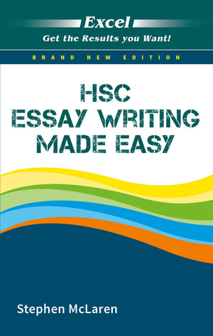 Front cover of Excel HSC Essay Writing Made Easy from the Pascal Press Excel range, shown as the main product image