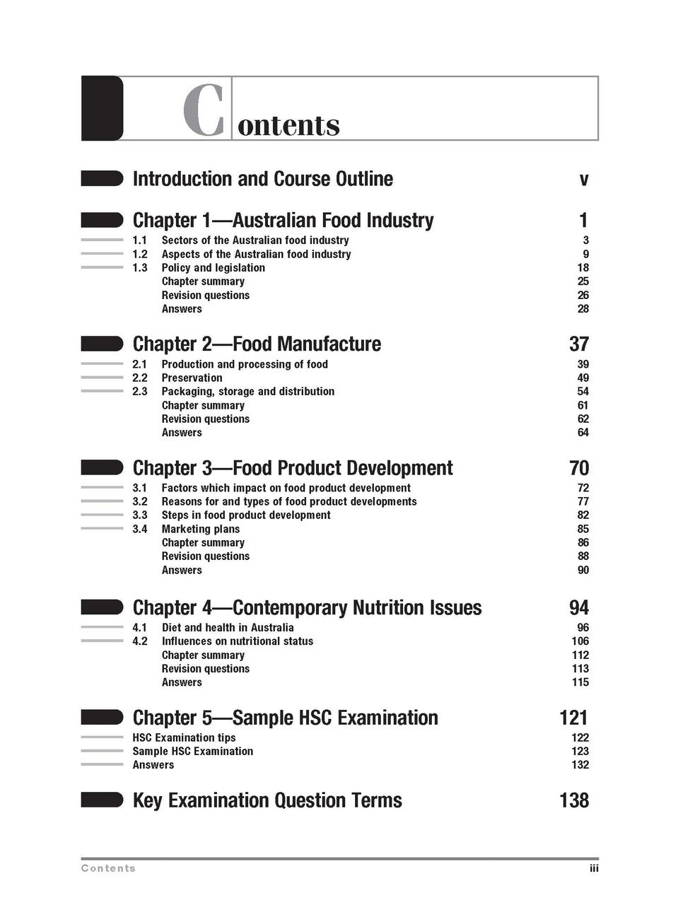 Inside page preview from the Excel HSC Food Technology Study Guide, the first sample page in the publisher's gallery