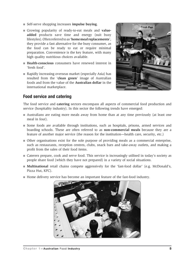 Inside page preview from the Excel HSC Food Technology Study Guide, the sixth sample page in the publisher's gallery