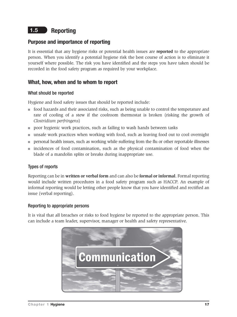 Inside page preview from the Excel HSC Hospitality Study Guide, the ninth sample page in the publisher's gallery