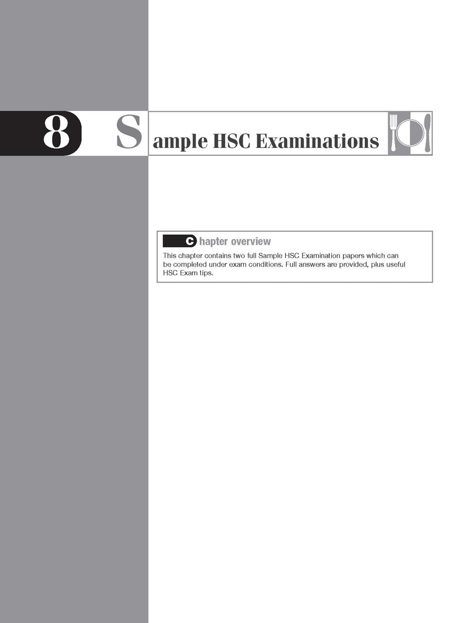 Inside page preview from the Excel HSC Hospitality Study Guide, the eleventh sample page in the publisher's gallery