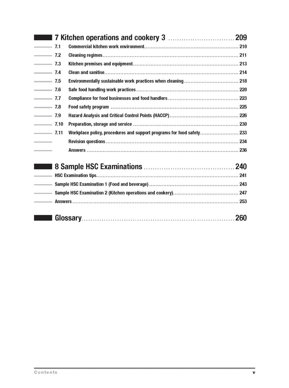 Inside page preview from the Excel HSC Hospitality Study Guide, the third sample page in the publisher's gallery