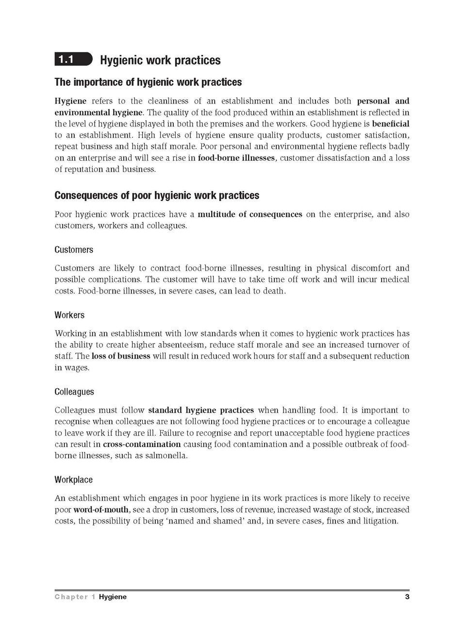 Inside page preview from the Excel HSC Hospitality Study Guide, the seventh sample page in the publisher's gallery