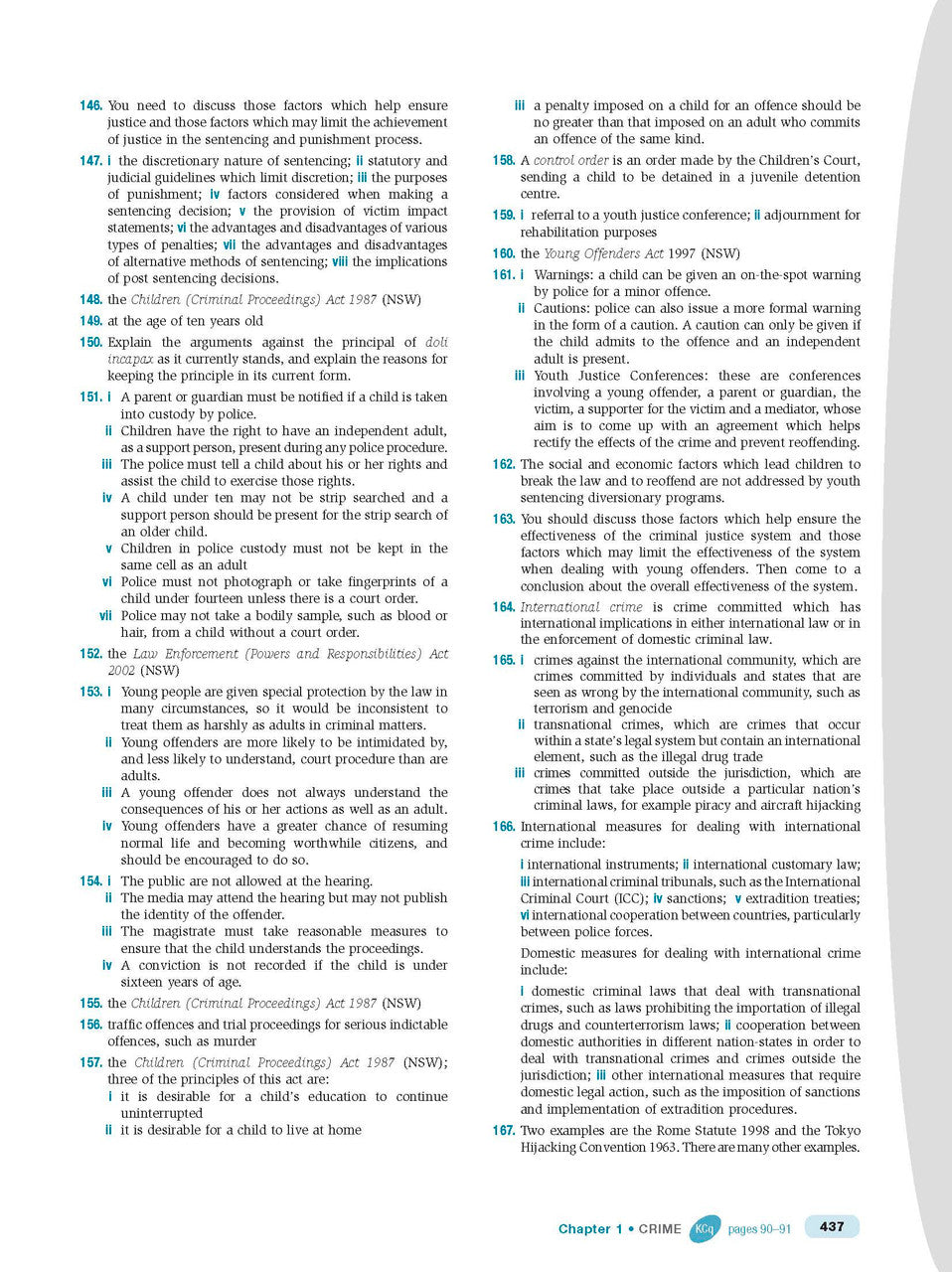 Inside page preview from the Excel HSC Legal Studies Study Guide, the thirteenth sample page in the publisher's gallery